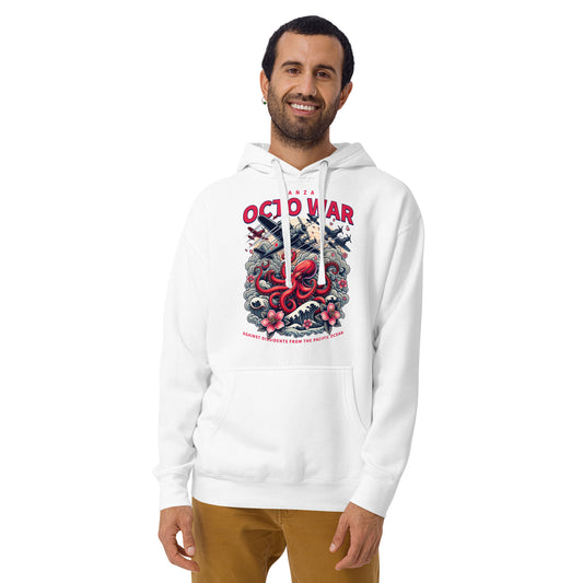 VYZEE Xtreme Sport Banzai Octo War hoodie with bold octopus graphic, oversized streetwear style, unisex premium cotton fit