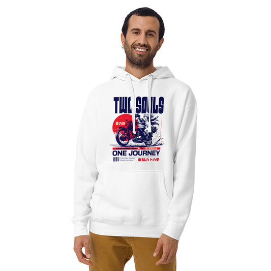 VYZEE Xtreme Sport Two Souls Journey hoodie with bold graphic design, streetwear style, unisex fit