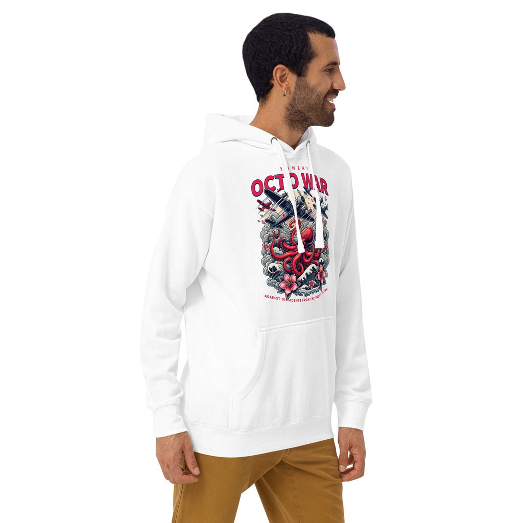 Black graphic hoodie featuring fierce octopus design in modern urban streetwear fashion