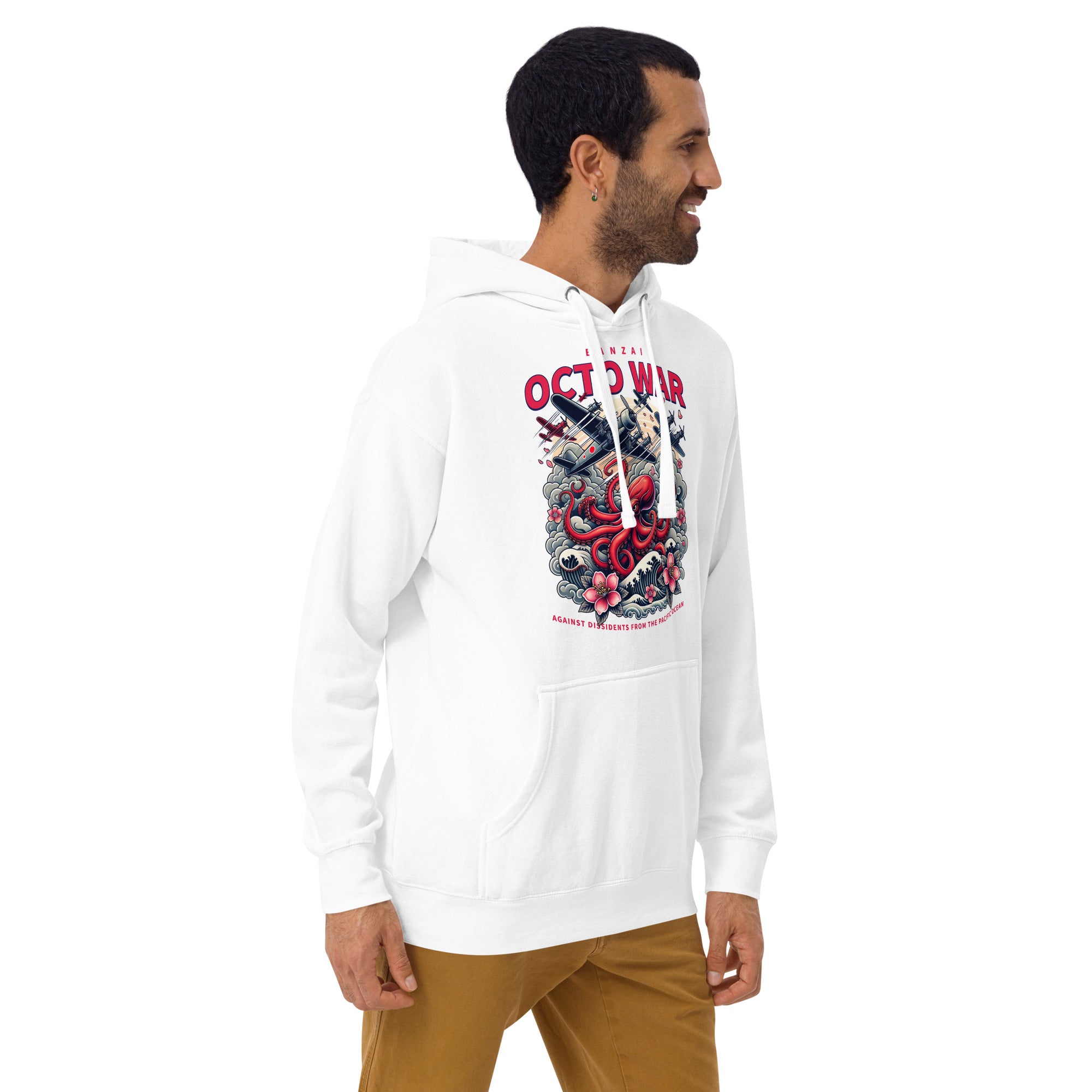 Black graphic hoodie featuring fierce octopus design in modern urban streetwear fashion