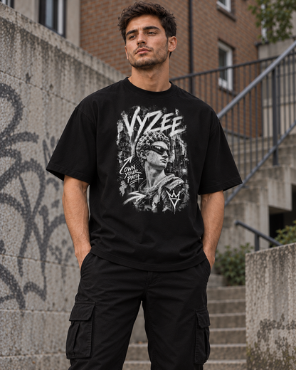 VYZEE – "OWN YOUR PATH" STATUE OVERSIZED UNISEX BIO-T-SHIRT