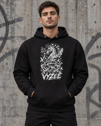 VYZEE – "MOVE IN SILENCE" KNIGHT UNISEX KAPUZENPULLOVER / HOODIE