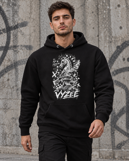 VYZEE – "MOVE IN SILENCE" KNIGHT UNISEX KAPUZENPULLOVER / HOODIE